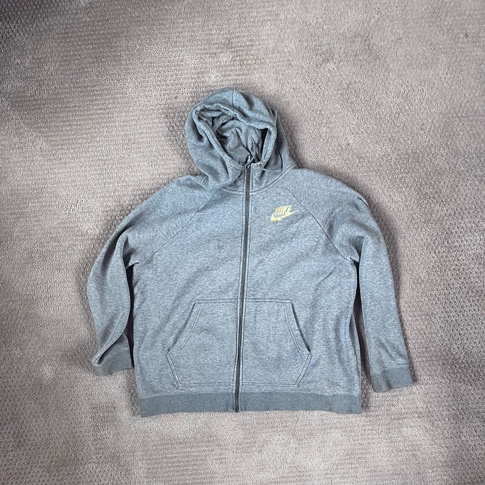 Nike Heather Gray Full-Zip Hoodie